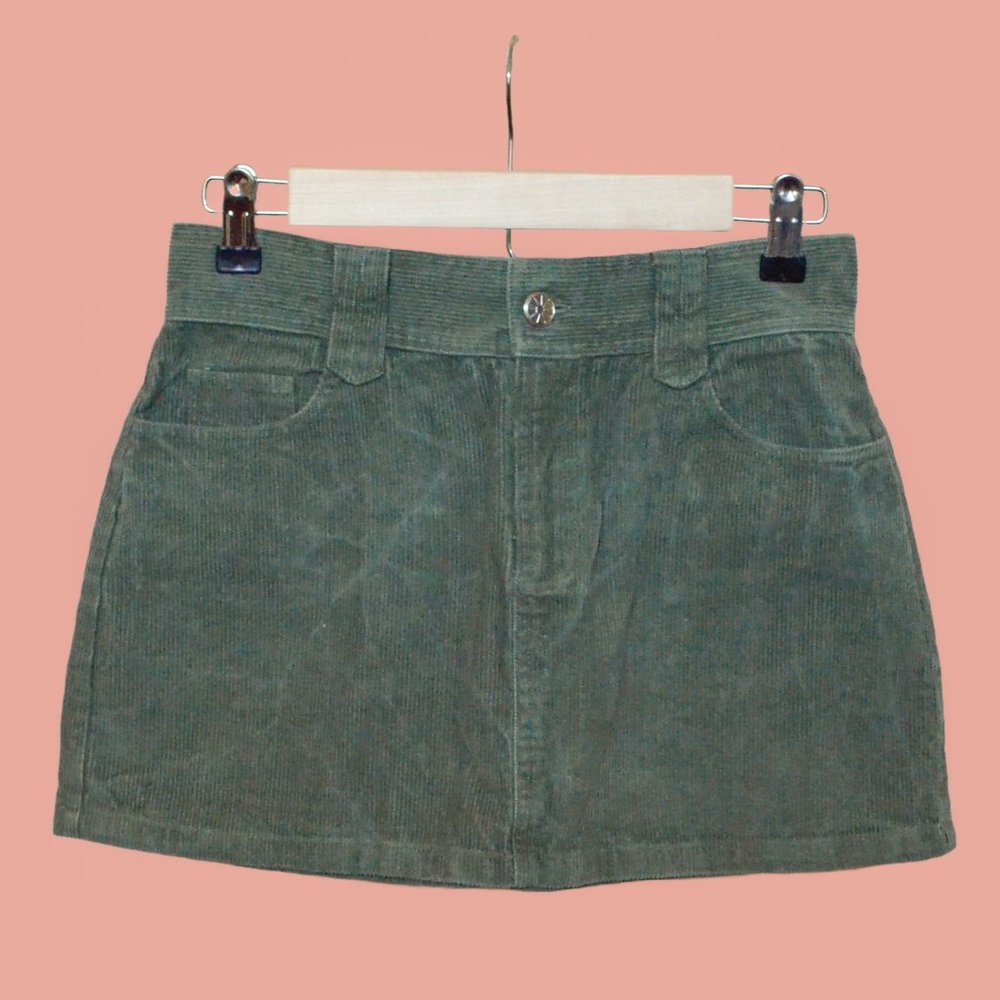 Delia’s Corduroy Mini Skirt - Olive Green